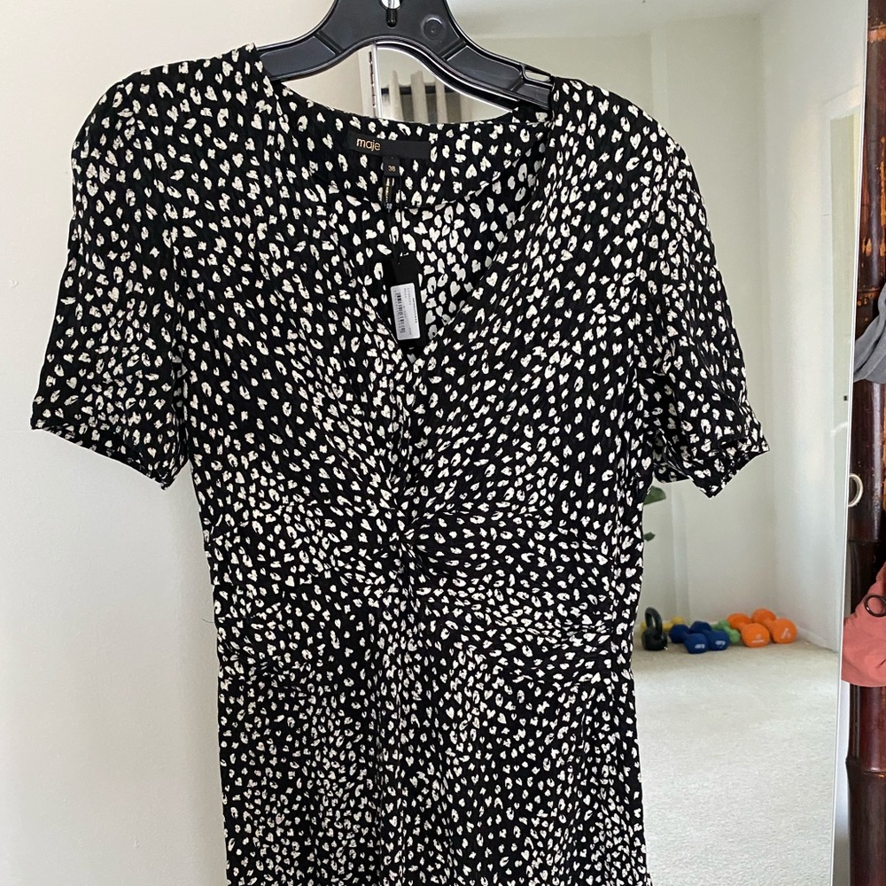 Maje dress in size 38z runs small.
